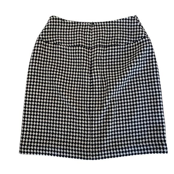 Talbots Black and White Check Wool Pencil Skirt - Size 10 - Picture 2 of 5